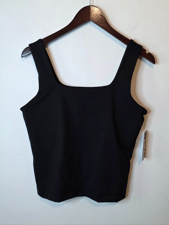 Dkny Tops - DKNY Sport Black Square Neck Cropped Shelf Bra Tank Streetwear Sporty Size XL